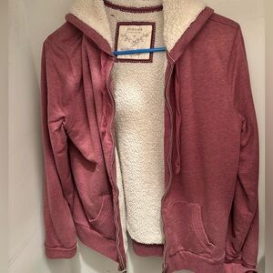 Sonoma Burgundy Sherpa-Lined Jacket